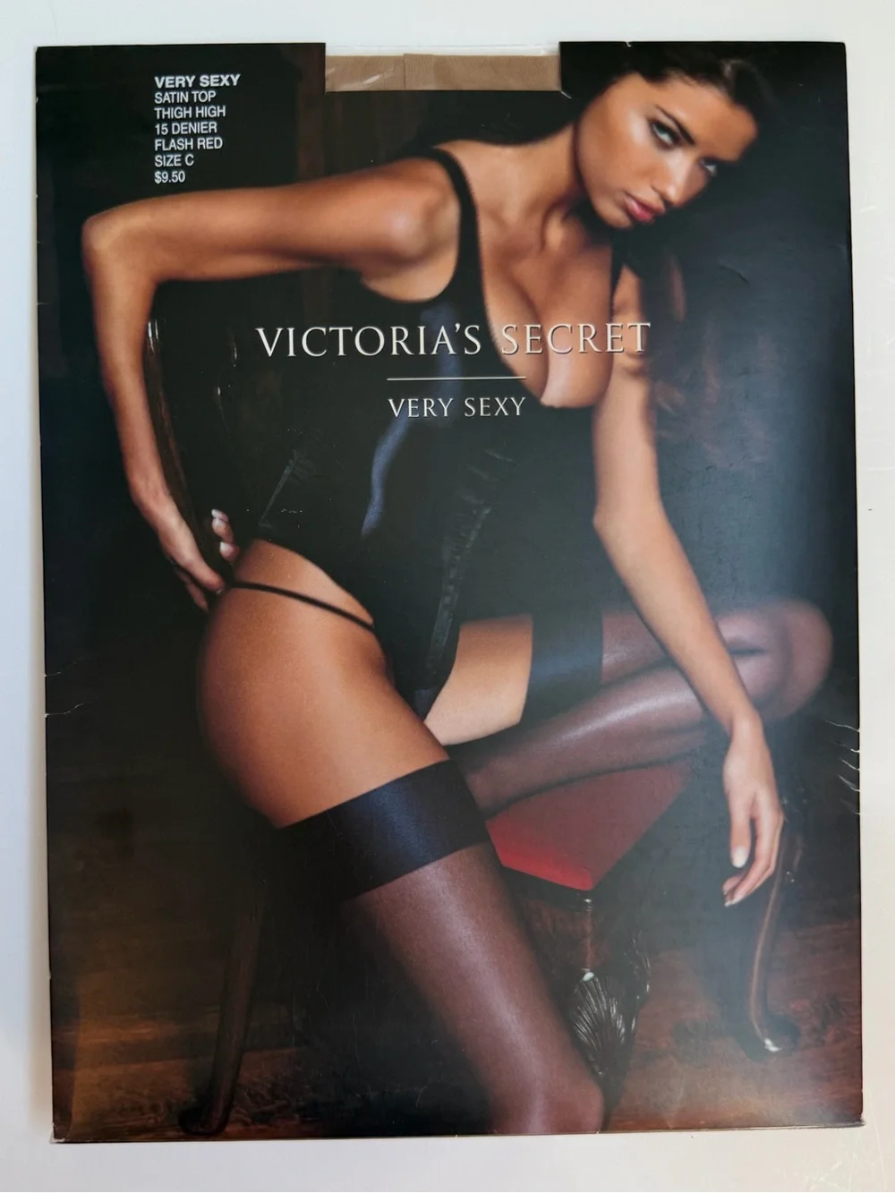 Victoria's Secret Very Sexy Satin Top Thigh Highs - Flash Red